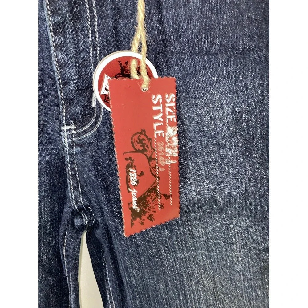 1826 Women Jeans Denim Stretch Embroidery Embellished Back Pockets Sz 14 New Tag